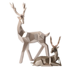 Resin Deer Statues, Elegant Gift For Special Occasion, Never Fade Premium Grade Resin Deer Figurines, 2pcs