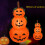 Φουσκωτό στολίδι αυλής για το Halloween, αδιάβροχη στοίβα κολοκύθας εξωτερικού χώρου 3