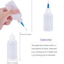 Multipurpose Diy Precision Tip Applicator Bottle Set, Narrow Tip Applicator With Precise Application Ideal For Diy Quilling And Acrylic Paint Artwork