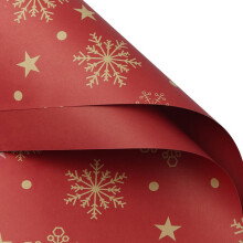 Papel de embrulho de Natal dupla face para presentes festivos, papel de embrulho versátil com material reciclável e reutilizável, base de papel