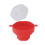 Microwave Popcorn Maker Silicone Foldable Bowl with Lid and Handles for Easy Storage Red 1