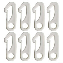 8PCS Heavy Duty Flag Pole Clips Weather Resistant Nylon Flag Hooks Noise Design