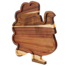 2Pcs Wood Turkey Platter Thanksgiving Serving Tray for Parties