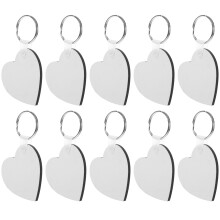 40St Sublimatie Blank Sleutelhangers Mdf Metaal Wit DIY Gebruik