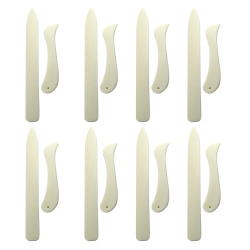 8St Plastic Vouwset, Wit, Voor Scrapbooking En Leerbewerking
