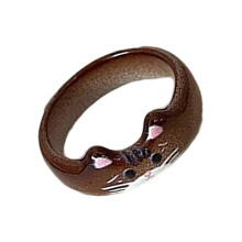 Bague chat tendance avec détails en émail, bijoux de doigt sur-3