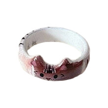 Handmade Cats Drop Glaze Ring Elegant Colorful Animal Themed-2