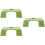 3Pcs Reptile Turtle Basking Platform Green Plastic Aquarium Decor 9