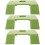 3Pcs Reptile Turtle Basking Platform Green Plastic Aquarium Decor 10