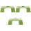 3Pcs Reptile Turtle Basking Platform Green Plastic Aquarium Decor 5