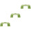 3Pcs Reptile Turtle Basking Platform Green Plastic Aquarium Decor 7