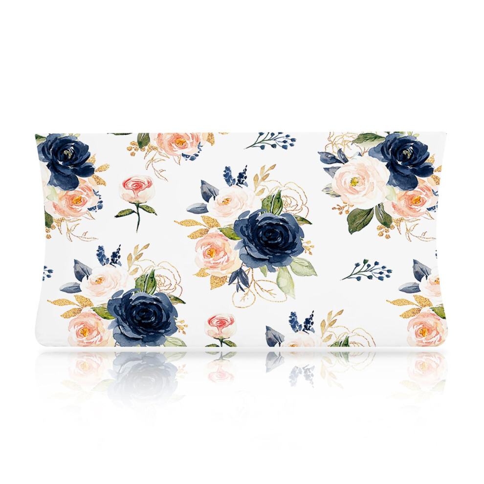 Changing Pad Cover For Infants, Soft Polyester Massage Mat With Flower Pattern, Comfortable Baby Changing Pad Upgrade Blue