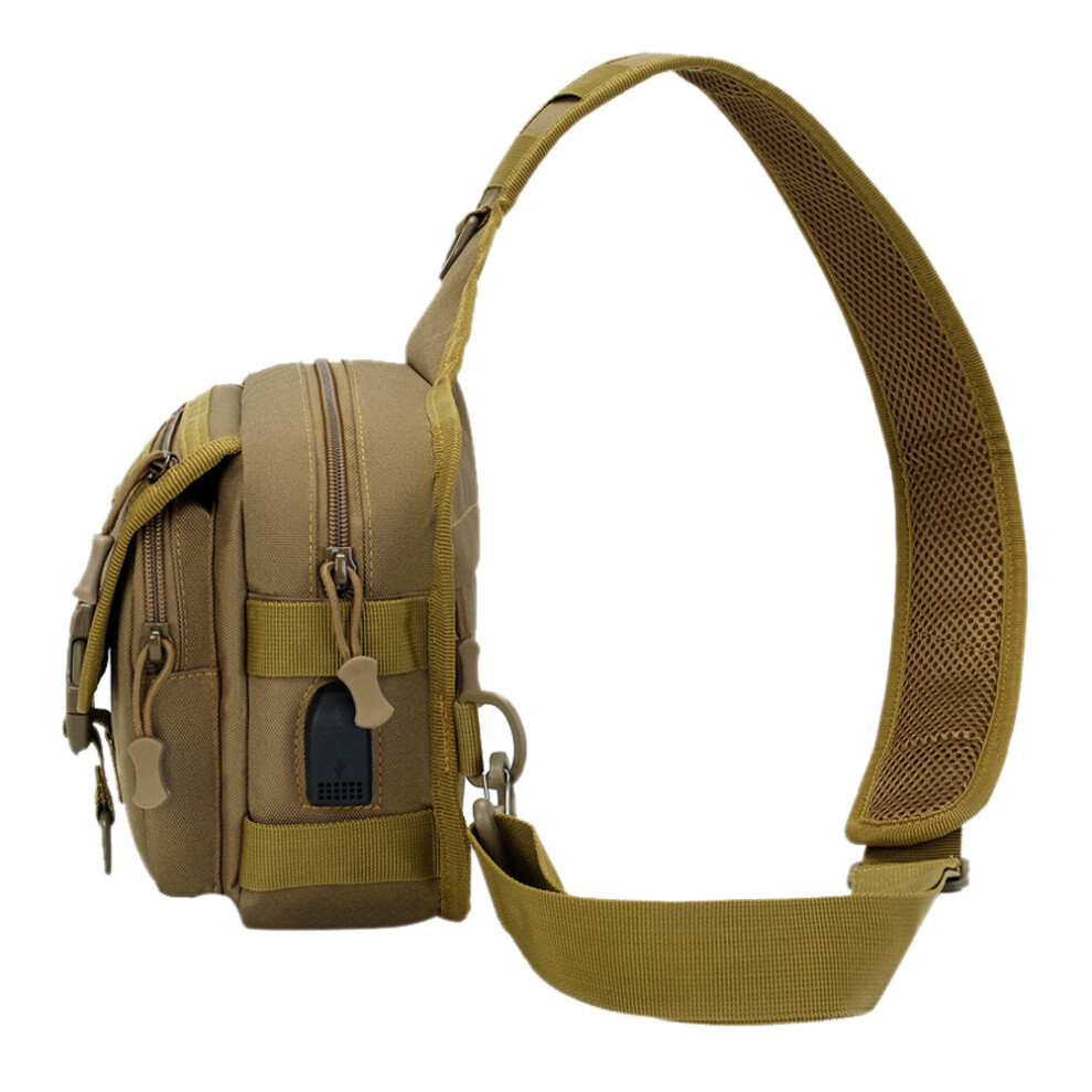 2Szt Przenoś Torba Ramię Nylonowa Regulowana Outdoor JasnobrąZowa-image