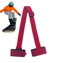 Ski Carrying Strap Adjustable Nylon Shoulder Strap For Ski Carrier Snowboard And Ski Red