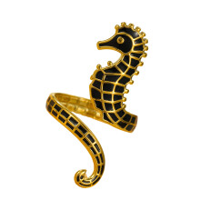 Bague hippocampe artistique avec bande de doigt-NMSR A821 1