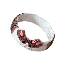 Bague en forme de goutte de chat faite Ă la main, bijou de-5