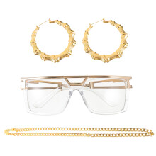 4Sets Goldene Hip Hop Schmuck Sets Kinder 90Er Party Zubehör
