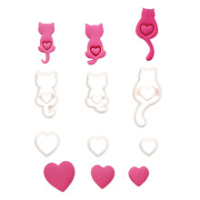 6 Pieces Stylish Jewelry Making Set with Small Cats Clay Cutter