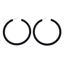 Boucles d'oreilles pendantes en cercle exagéré, boucles-Noir