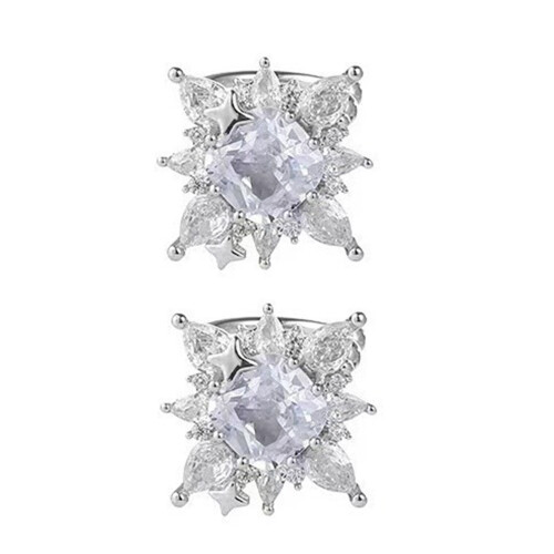 Clips d'oreille en forme d'étoile en Zircon, élégants,