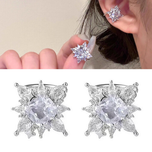 Clips d'oreille en forme d'étoile en Zircon, élégants, 1