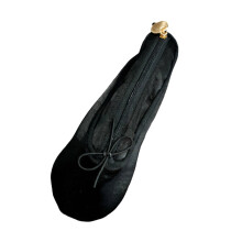 Sac de rangement cosmétique en forme de chaussure de-Noir