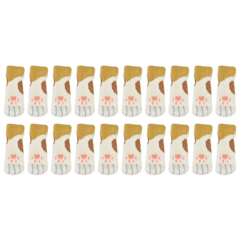 Chair Leg Floor Protectors, Hardwood Floor Protection, Universal Type Knitted Reusable Socks For Furniture, 20Pcs Acrylic Fiber, Noise Reduction For C 9074015551384