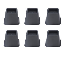 Stackable Plastic Risers, Adjustable Bed Risers, Heavy Duty Furniture Risers - Under-Bed Storage Creators For Enhanced Organization, Black (3 Inch)