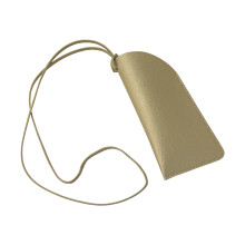 Sac à lunettes suspendu à la mode, étui mince pour lunettes-Or