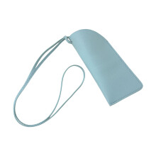 Pochette à lunettes portable avec sangle de cou tendance-Bleu