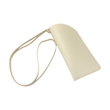 Modieuze brillenhoes Zacht PU-leer Materialen Brillenkoker-Beige