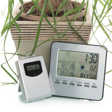 Elegant Indoor Outdoor Weather Station, Temperature Display For Versatile Use, Designed With Wall Mount Table Stand For Convenient Placement