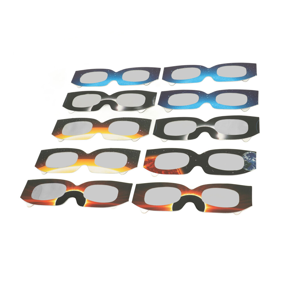 10Pcs Solar Eclipse Eye Protection Glasses With Orange Sun View 3121369091922