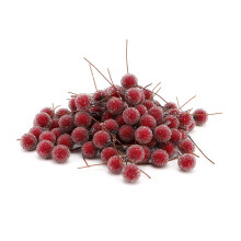 Frutas natalinas artificiais decorativas, mini flores de frutas vermelhas, arame fácil de torcer, para decoração DIY e decoração de casa, crie