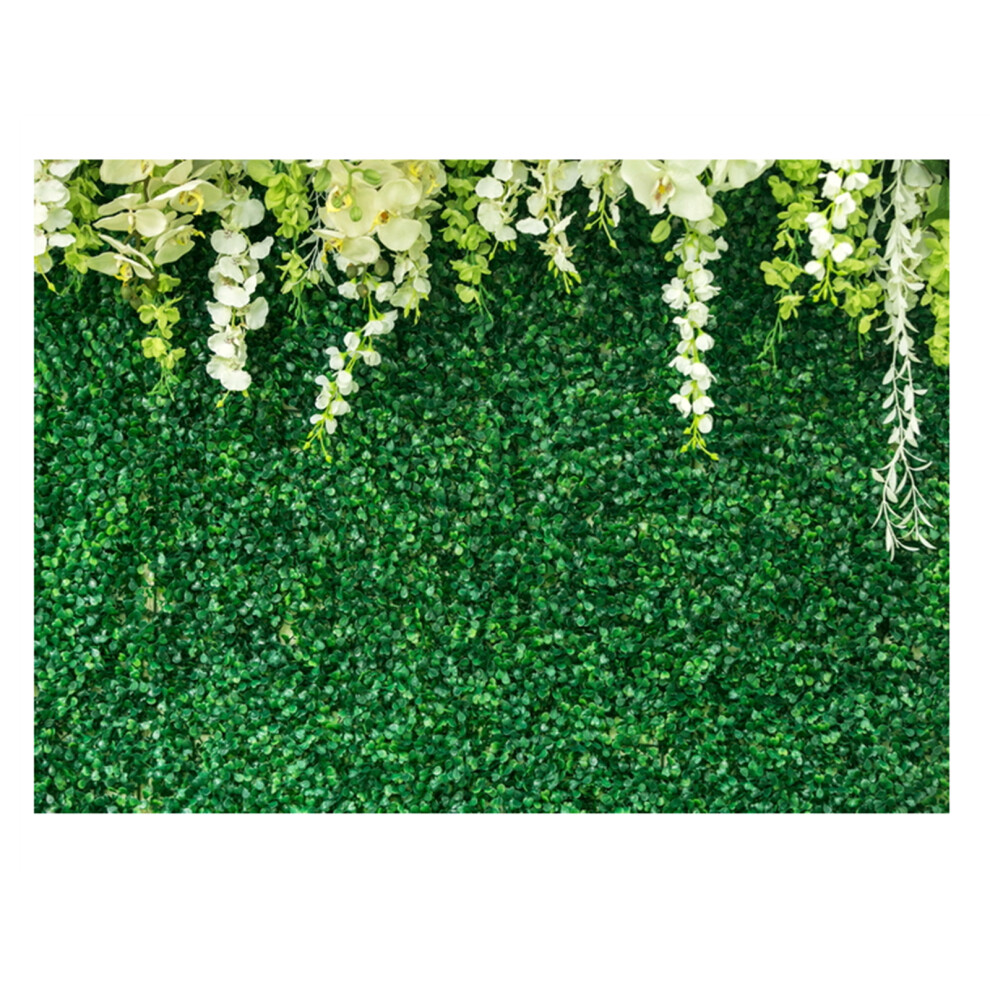 Leaf Grass Wall For Flower Photography, Wedding Bridal Shower Backdrop With Floral Photo Backdrops Aesthetic, Ery Backdrop For Baby Green/White 9358999563671