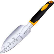 Transplanter Trowel Garden Shovel, Ideal For Planting, Transplanting & Weeding, Cast-Aluminum Heavy Duty Gardening Tool With Ergo Handle For Comfortab