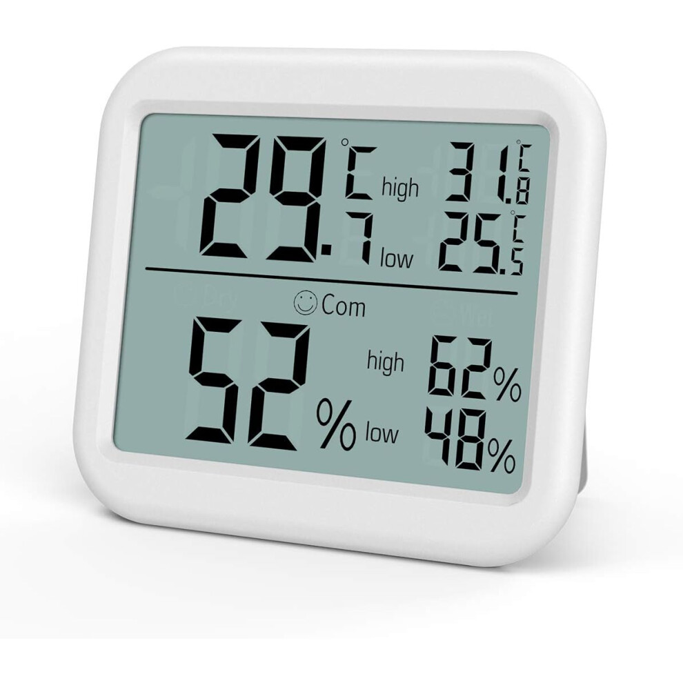 Indoor Thermometer for Healthier Home, Digital Hygrometer with Stylish Design, Max Min Records for Environmental Control, Temperature Humidity