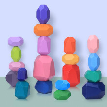 Creatieve bouwblokken voor kinderen, een balanceer- en stapelspel met een natuurlijke uitstraling, een spel dat de fijne motoriek bevordert, gemaakt