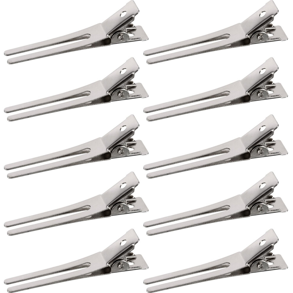 Unisex Double Prong Curl Clips, Metal Alligator Hairpins For Salon Styling, Resistant To Rust And Durable, Long Lasting Grip, Smooth Edges, Perfect For Pin