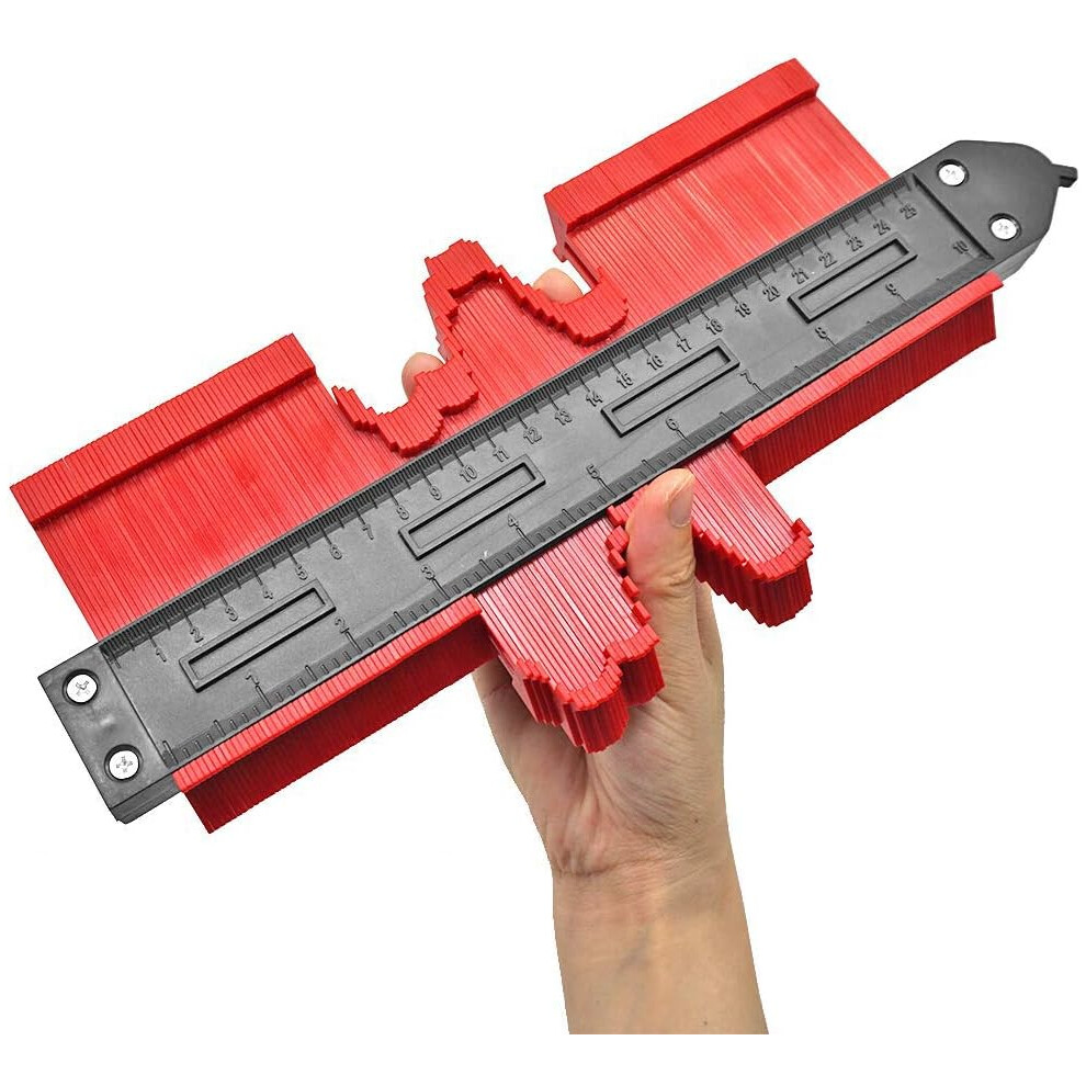 Craftsmanship Companion Contour Gauge, Durable Plastic With Magnetic Storage, Ideal For Corners, Tile, And Woodworking, Creates Accurate Templates 9128293893398
