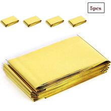 Mylar Thermal Blanket: Wind Rain Cold Defense For Outdoor Activities, High Temperature Resistance, Lightweight And Portable Survival Gear