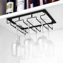 Efficient Under Cabinet Stemware Rack, High-Quality Iron With Coating Protection For Durability, Space Saving Wine Bottle And Water Bottle Organizer,