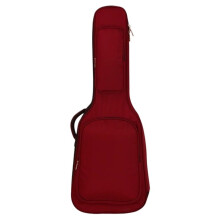 Waterproof Electric Guitar Gig Bag with Oxford Protection, Padded Backpack Straps, Red