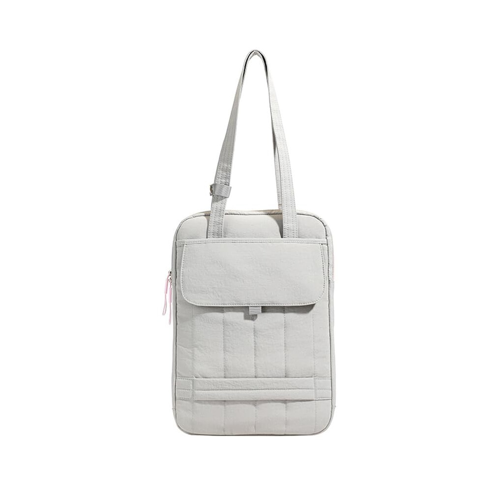 Shockproof Laptop Sleeve Light Nylon With Flannel Lining Multipocket Tablet Sleeve Grey 9382693682512