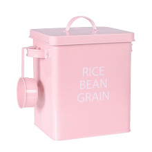 Metal Pet Food Storage Bucket Airtight Canister For Dry Goods Dog Jar Pet Food Storage Container