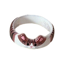 Cartoon Drop Glaze Katten Ring Dierenthema Vinger Sieraden-5