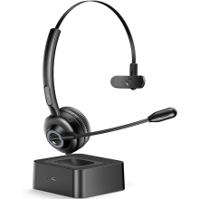 Professional Business Wireless Headset With Mic, Crystal-Clear Sound, Environmental Noise Cancellation, Fast Charge Technology For Office, Home,