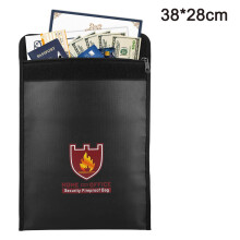 Refugio seguro para tus tesoros, ayuda para evacuación de emergencia, bolsa ignífuga para documentos con tira reflectante de alta visibilidad,