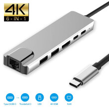 Tragbarer Reise-Hochgeschwindigkeits-Netzwerkadapter mit mehreren Anschlüssen, kompaktes Design, 4K-Ausgang für gesteigerte Produktivität