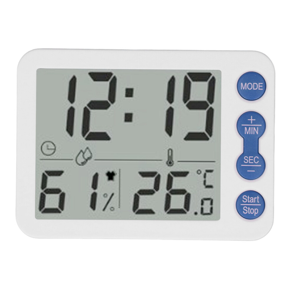 Temperature Humidity Monitor For Baby Rooms Laboratories Gardens, Digital Thermometer Hygrometer With Comfort Level Indicator, Large Lcd Screen Displa